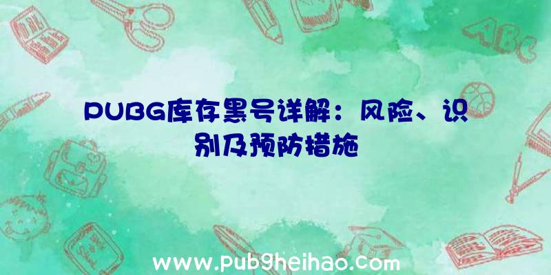 PUBG库存黑号详解：风险、识别及预防措施