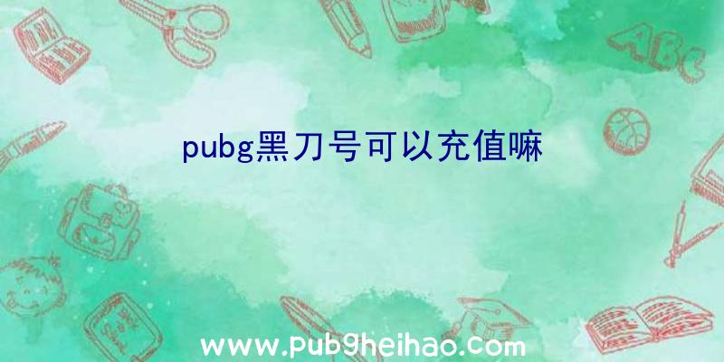 pubg黑刀号可以充值嘛