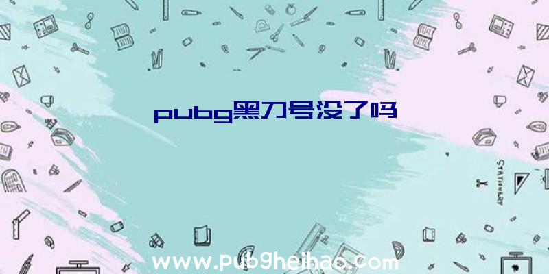 pubg黑刀号没了吗