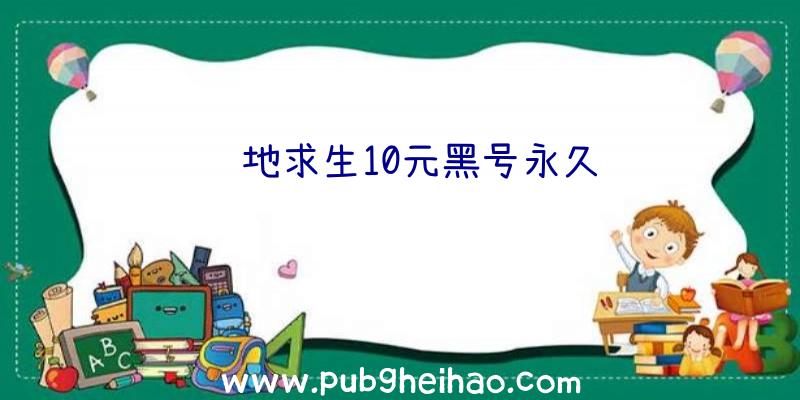 绝地求生10元黑号永久