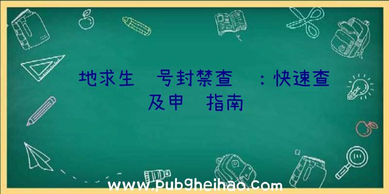 绝地求生账号封禁查询：快速查询及申诉指南