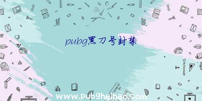 pubg黑刀号封禁