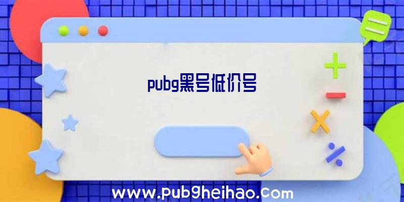 pubg黑号低价号