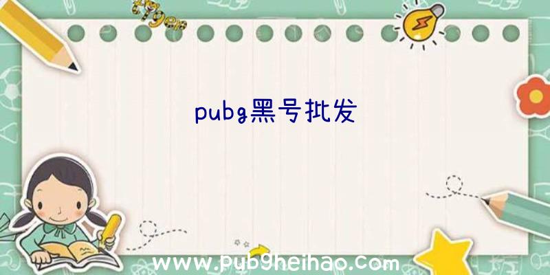 pubg黑号批发