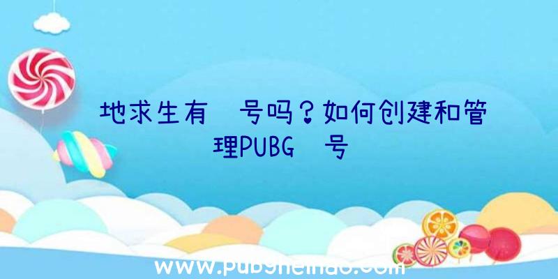 绝地求生有账号吗？如何创建和管理PUBG账号