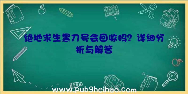 绝地求生黑刀号会回收吗？详细分析与解答