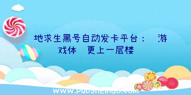 绝地求生黑号自动发卡平台：让游戏体验更上一层楼